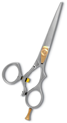Professional Hair Cutting Scissor with razor edge. Mirror Finish. Movable Ring