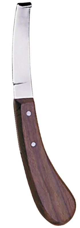 Right-Handed Hoof Knife With Wooden Handle
